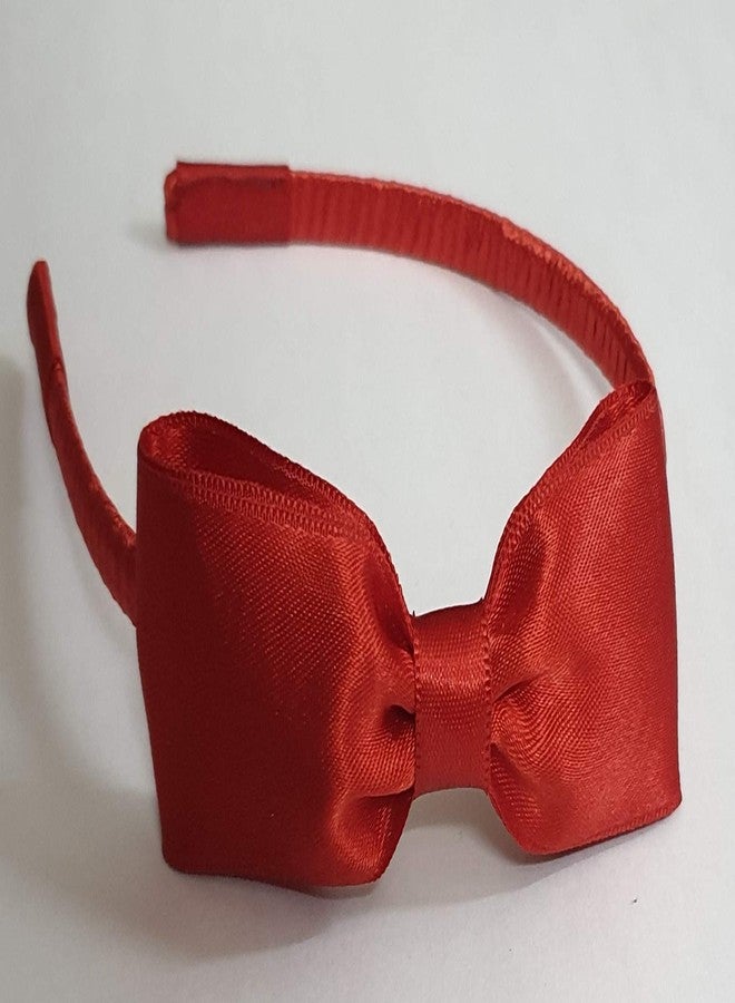 Belleza Crafting with Creativity Simple Red Color Bow Hairband SBHH1 Pattern1 (Pack of 1) - Image 4